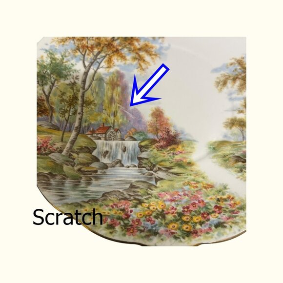 Vintage Royal Standard The Mill Stream Bone China Cake Plate - Picture 3 of 4